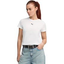 Puma Ess Centered Cat Logo Tee Damen Weiß 692916 02