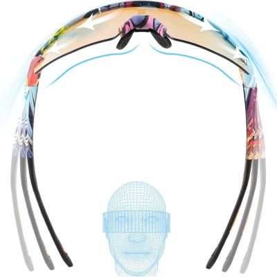 5. Rockbros Photochrome Fahrradbrille mit UV-Schutz und Korrektureinsatz - Mehrfarbig
