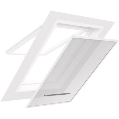 22. Moskitonetz für Fenster und Dach, 140 x 170 mm, schwarzes Polyester + Klettband