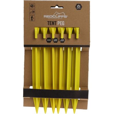 13. Zeltnägel 23 cm, 6er-Set, Kunststoff, Redcliffs