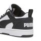 9. Puma Rebound V6 Lo Mid Kinderschuhe weiß und schwarz 393833 01