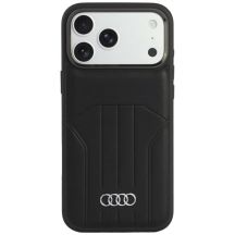 Audi MagSafe-Schutzhülle aus Kunstleder für iPhone 18 Pro Max / 17 Pro Max – Schwarz