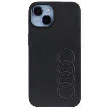 Audi Kunstleder iPhone 14 6,1" schwarz/schwarz Hardcase AU-TPUPPCIP14-TT/D1-BK