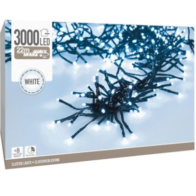5. Lichterkette für den Weihnachtsbaum, 3000 LEDs, Timer, Kaltweiß