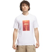 adidas Herren-T-Shirt mit Wasserfallgrafik, weiß, KH0398