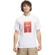 adidas Herren-T-Shirt mit Wasserfallgrafik, weiß, KH0398