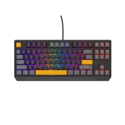 3. GENESIS Thor 230 TKL Gaming-Tastatur USB + RF Wireless + Bluetooth QWERTY Schwarz, Grau, Orange