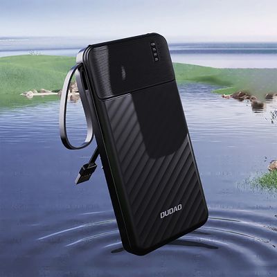 3. Dudao K11 Pro 20000mAh Powerbank mit integrierten Kabeln - Schwarz