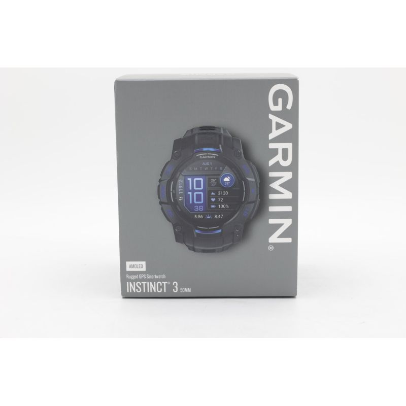 17. Garmin Instinct 3 3,3 cm (1,3") AMOLED 45 mm Digital 416 x 416 px Schwarz GPS