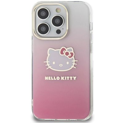 3. Hello Kitty IML Gradient Electrop Kitty Head Hülle für iPhone 13 Pro Max – Rosa