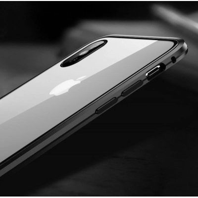 19. Wozinsky Full Magnetic Case 360 Magnetic Case Vorder- und Rückseite mit integriertem Glas Samsung Galaxy A72 4G Schwarz-Transparent
