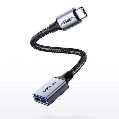 2. Ugreen OTG Adapterkabel USB-C (männlich) - USB-A (weiblich) 5Gb/s 0,15m schwarz (US378)