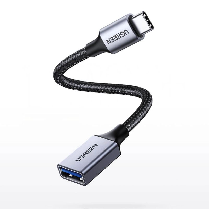 2. Ugreen OTG Adapterkabel USB-C (männlich) - USB-A (weiblich) 5Gb/s 0,15m schwarz (US378)