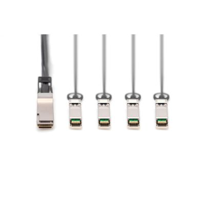 4. Digitus 40G QSFP+ auf 4 x SFP+ Direktanschlusskabel 1 m