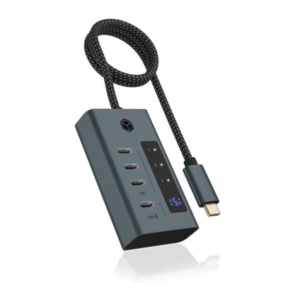 2. ICY BOX IB-HUB1454-C31 USB 3.2 Gen 1 (3.1 Gen 1) Typ-C 10000 Mbit/s Blau, Grau