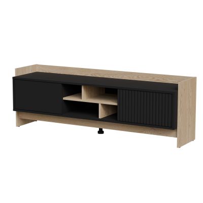 PORTO 2D TV-Schrank 150x38x50 Eiche/Schwarz