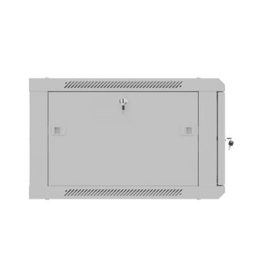 2. LANBERG Wandregalschrank 19" 6U 600x600 GRAU PERFORATIONSTÜR (BAUFLAUF)