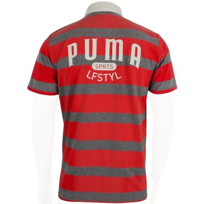 5. Puma Polo Herren T-Shirt Rot und Grau 558241 09