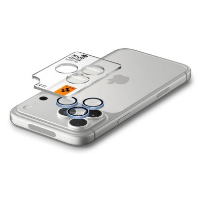 5. Spigen Optik Pro GLAS.TR EZ FIT 2er-Pack Displayschutzfolie aus gehärtetem Glas für iPhone 18 Pro / 18 Pro Max – Hellblau