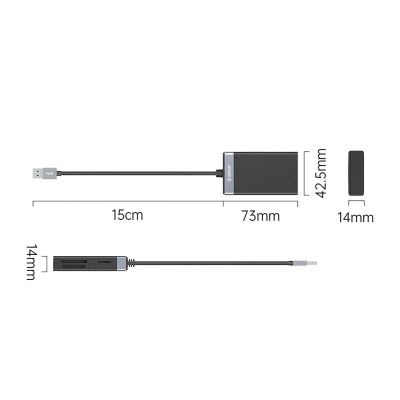 4. Orico CL4D-A3 USB-A 3.0 SD microSD CF MS 5 Gbit/s Speicherkartenleser – Schwarz und Silber