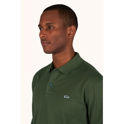 3. Paul&Shark Herren-Poloshirt, olivgrüne Baumwolle, 99311001-89 – klassisch, sportlich elegant