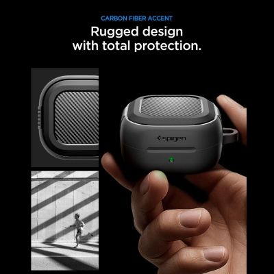 7. Spigen Rugged Armor Schutzhülle für Samsung Galaxy Buds 4 / 4 Pro – Mattschwarz
