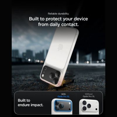 10. Spigen Optik Pro XL Glas.tR EZ Fit Displayschutzfolie aus gehärtetem Glas für iPhone 18 Pro – Dunkelgrau