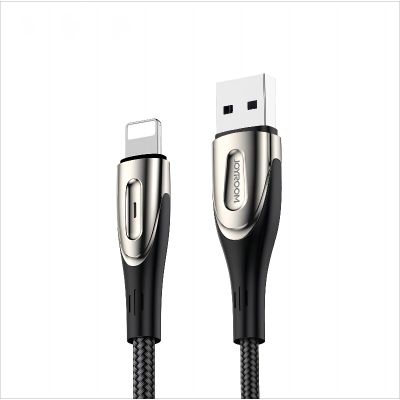 Joyroom Sharp Series S-M411 USB-A/ Lightning 3A-Kabel 1,2 m mit Ladeanzeige – Schwarz