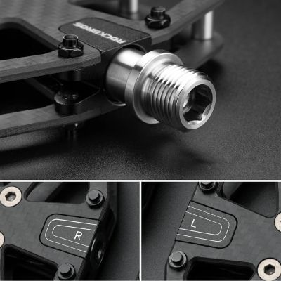 6. Rockbros C525 Carbonfaser-Plattform-Fahrradpedale – Schwarz