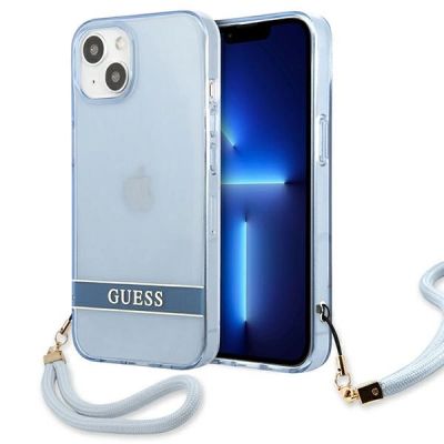 Guess GUHCP13MHTSGSB iPhone 13 6.1 "blau / blau Hardcase Translucent Stap
