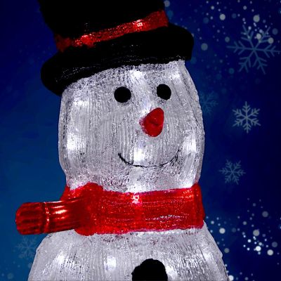 7. Dekorative Schneemannfigur mit 40 LEDs, Höhe: 40 cm, Acryl