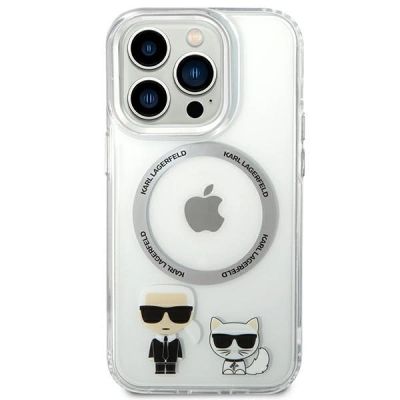 3. Karl Lagerfeld KLHMP14XHKCT iPhone 14 Pro Max 6,7" Hardcase transparent / transparent Karl & Choupette Aluminium Magsafe