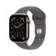 Apple Watch Series 11 GPS + Cellular 46mm Gehäuse aus Natur-Titan mit Sportarmband in Steingrau - S/M (MFCW4ZR/A)