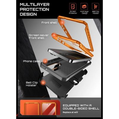5. Supcase Unicorn Beetle Pro Mag MagSafe 2er-Set Hülle für Samsung Galaxy S26 Ultra – Schwarz und Orange