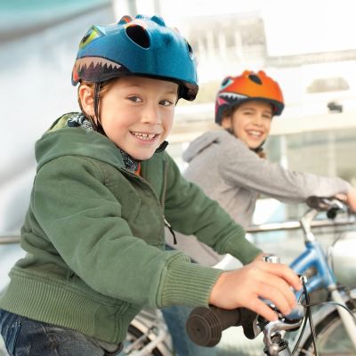 10. Wozinsky Kinderfahrradhelm, Drachenmuster, leicht, Größe S – Blau