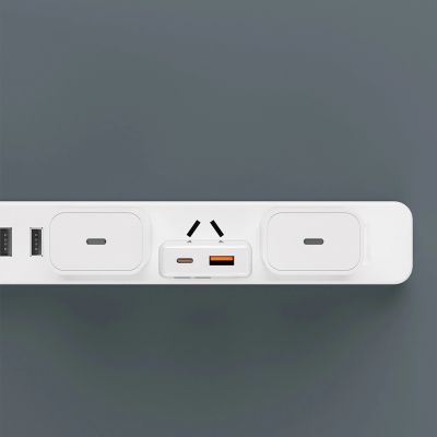 6. GaN Dudao A30EU 30W USB-A / USB-C Wandladegerät - Weiß