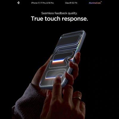 3. Spigen Glas.tR EZ Fit Tempered Glass für iPhone 16 Pro / 17 / 17 Pro - 2 Stk.