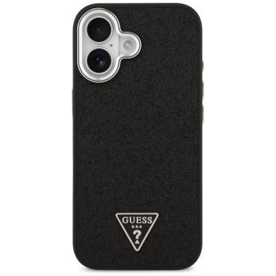 3. Guess Glitter Triangle Logo MagSafe Case für iPhone 17 - Schwarz