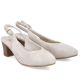 2. Beige Leder-Pumps mit offener Spitze Rieker 44651-60