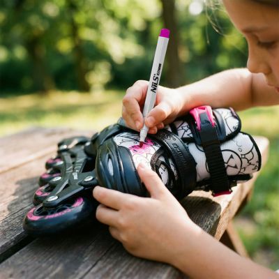 7. NH10907 4-in-1 Rollschuhe mit verlängerten Hockeykufen, Farbe Pink, Größe L (39-42), Nils Extreme