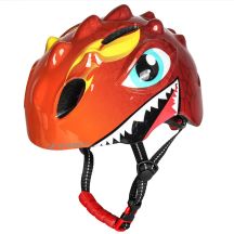 Wozinsky Kinderfahrradhelm, Drachenmuster, leicht, Größe S – Rot