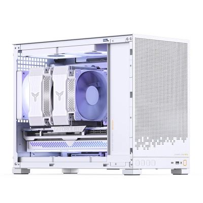 21. Jonsbo D32 STD PC-Gehäuse, Weiß, Mini-Gehäuse, mATX, gehärtetes Glas – Weiß