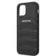6. AMG Lederhülle mit geprägten Linien für iPhone 12 mini – Schwarz