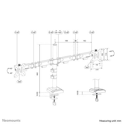 18. Monitor-Tischhalterung / Dual DS60-600BL2 NEOMOUNTS