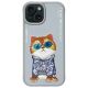 Nimmy Glasses Cool Cat iPhone 15 Hülle - Grau