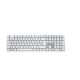 CHERRY KC 200 MX Universal-USB-Tastatur QWERTZ, Neusilber, Weiß