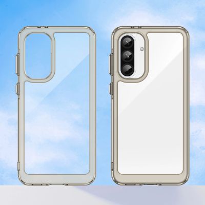 3. Outer Space Case für Samsung Galaxy A26 Cover mit flexiblem Rahmen - Halbtransparent, Schwarz