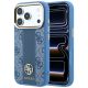 Guess 4G MagSafe Hülle mit gestreiften, runden und klassischen Logos für iPhone 17 Pro / 18 Pro – Blau