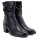 4. Schwarze Damen-Ankle-Boots mit hohem Absatz und gerafftem Schaft, Vinceza 58682