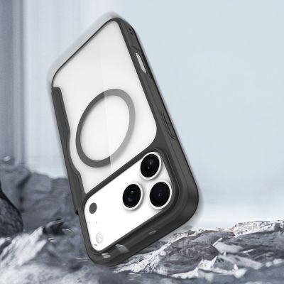 12. Dux Ducis Skin X Pro Hülle für iPhone 17 Pro Max mit Wallet, MagSafe kompatibel - Schwarz